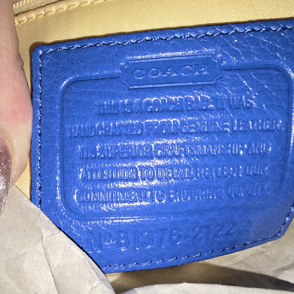 Coach Blue Leather Women's Bag - Picture 7 of 8